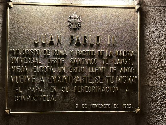 Plaque I memorial of Pope John Paul II