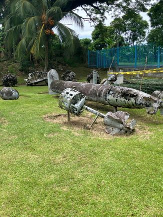 Plane remnants at War relic museum