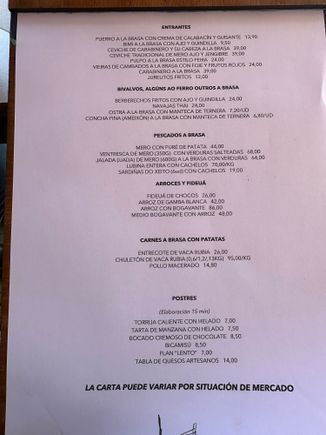 Menu..Sunday lunch, 15 June