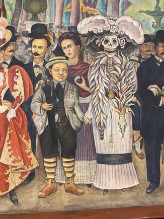 The Catrina, "little" Diego and Frida