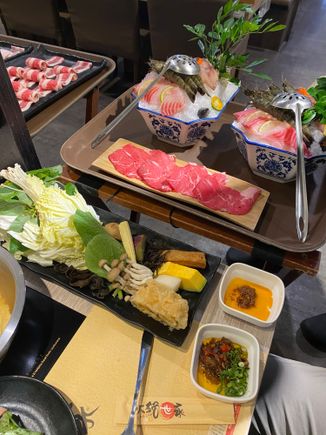 Some of the ingredients for our hot pot!