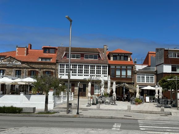Facing the port in Camarinas