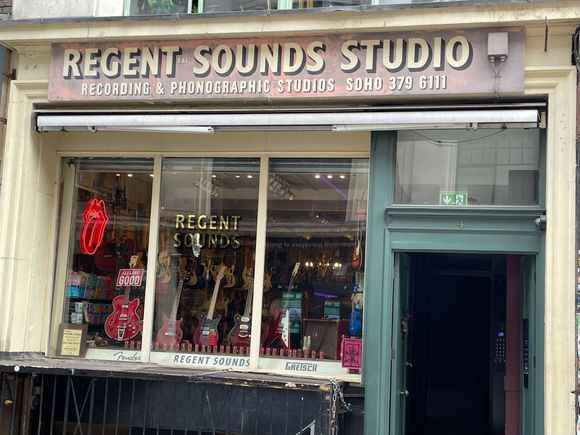 This is where it all happened.  Now this street, Denmark St, if filled with guitar shops, so music is still in the air