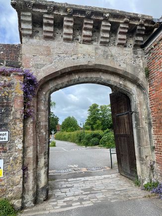 Entering the Cathedral Close through the Harnham Gate