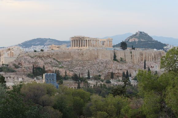 Acropolis and Lycabettus Hill, from Filapappou Hill
