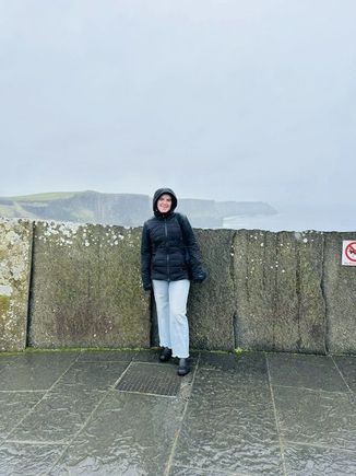 Cliffs of Moher. Kate says Ireland is beautiful and f-ing cold. 