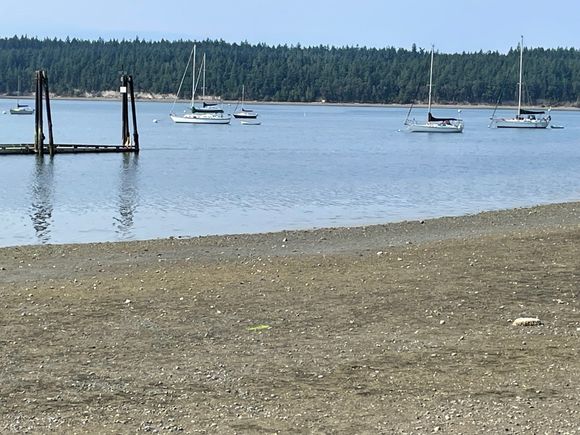 Boats in the harbor at Mystery Bay