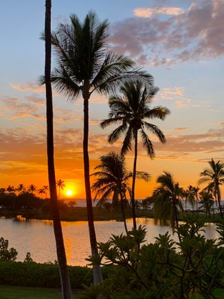 We did not eat in a restaurant once. We either cooked in or did takeout so we could enjoy the sunset each night with a bottle of wine from the large dining table on the balcony.