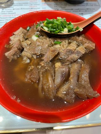 Classic braised beef brisket noodle soup 