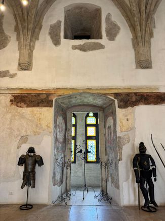 The armor of a medieval knight