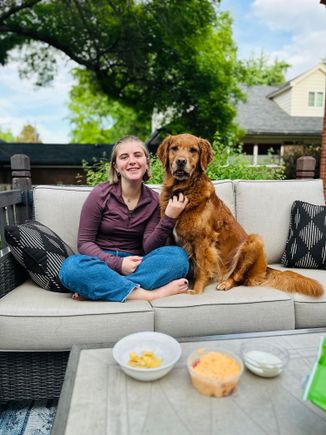 Molly and her human. 