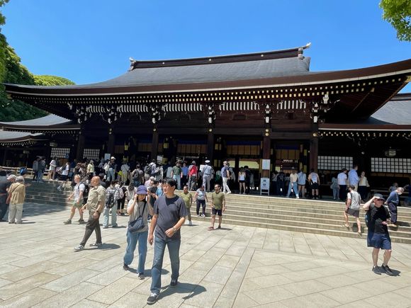 Actual Shrine.  You walk up to the gate and bow twice, clap twice, and bow twice again.
