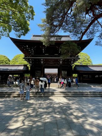 Entering the Shrine complex