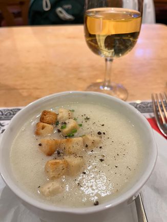 cream of white asparagus soup