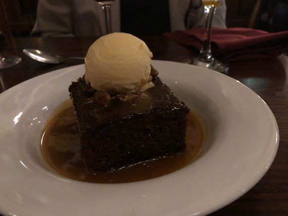 Delicious sticky toffee pudding! One of the best on our trip!
