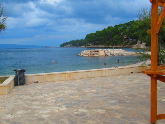 Nice little beach close to our apartment. Look how calm it is...stay tuned