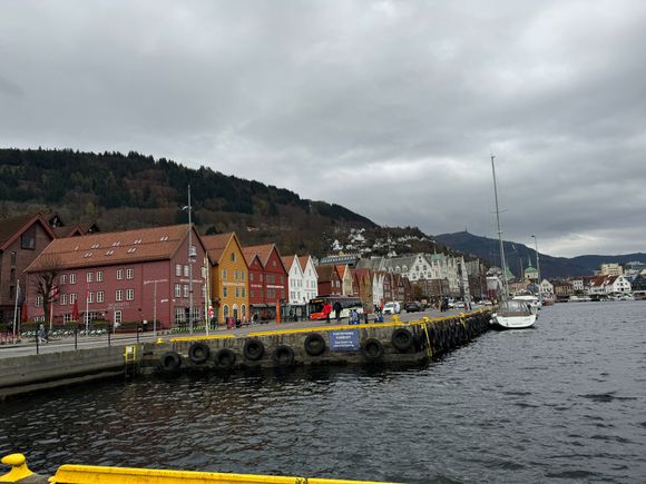 Bryggen on a grey day 