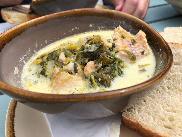 My very delicious and filling seafood chowder