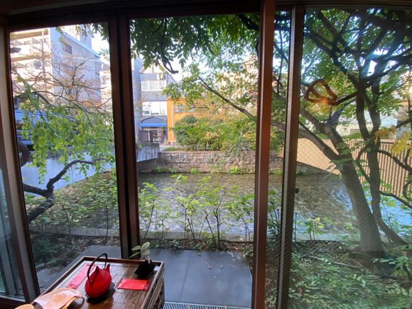 Overlooking the small canal at the back 