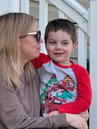 But he was sure to give mom some love too