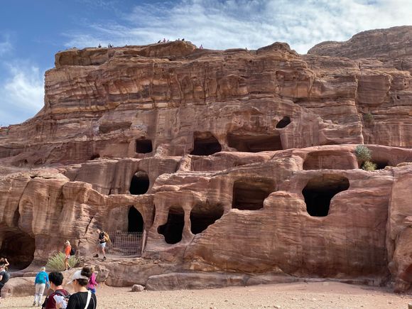 Tombs carved into the hill