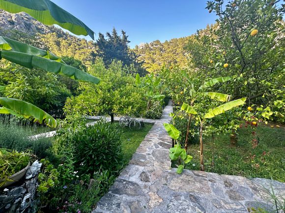 Pathways between the bungalows at Portalimo