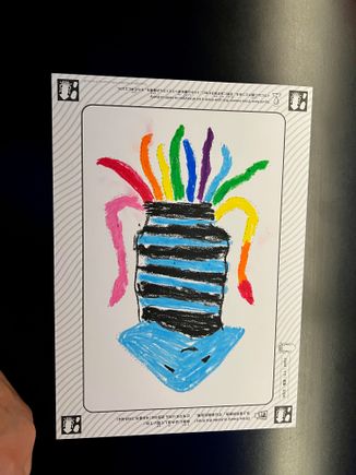 My multi-colored squid masterpiece!