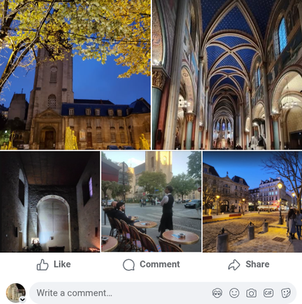October view, the stars in the ceiling, the beautiful and very simple chapel.  There's a view