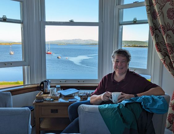 Wonderful setting for that first cup of coffee