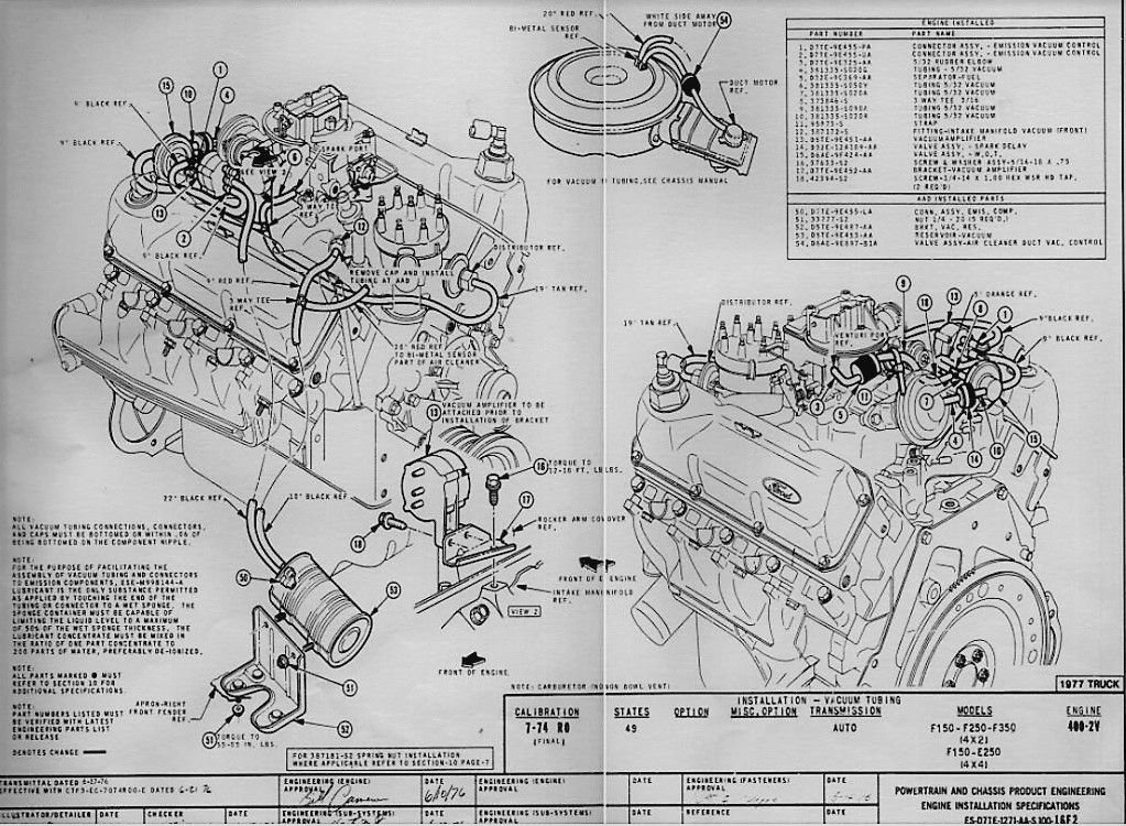 1977 Ford F250 400 Vacuum Diagram needed - Ford Truck Enthusiasts Forums