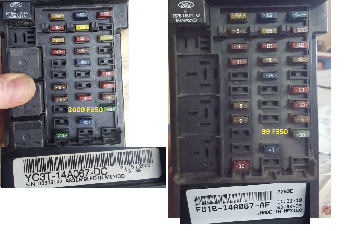 Will a 99 F250 Fuse Box work in a 2000 F350? - Ford Truck Enthusiasts