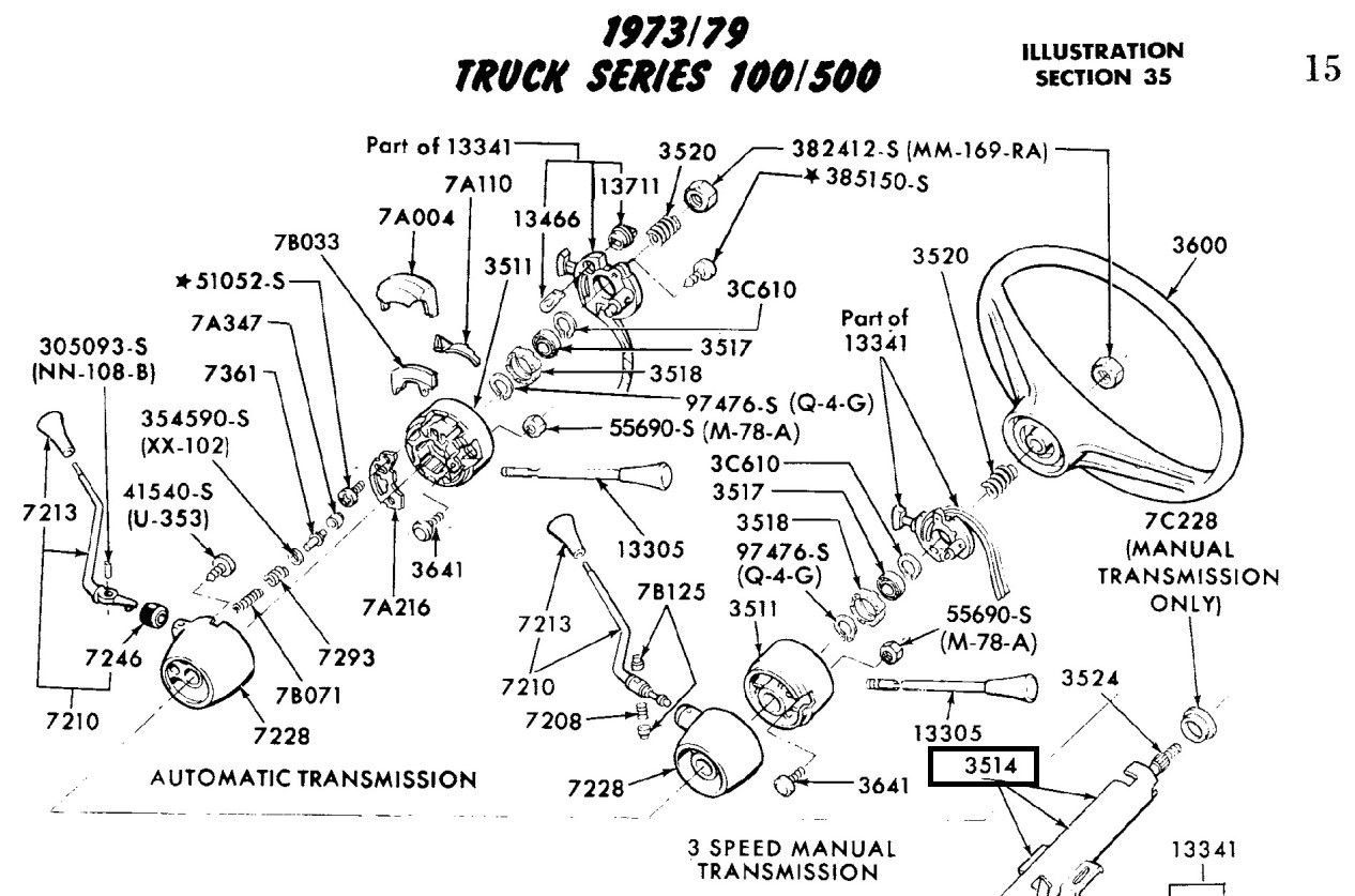 Power Steering VS manual steering differences (???) Ford Truck