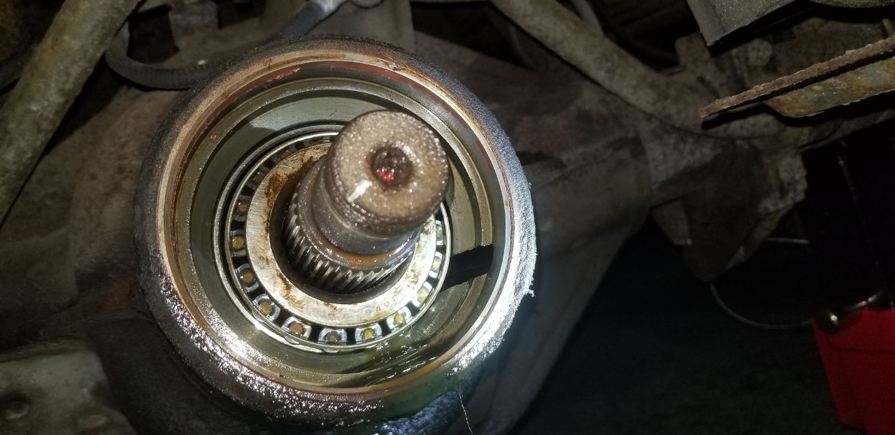 Went to change Dana80 Pinion Seal. Oh boy. What is this? Ford Truck