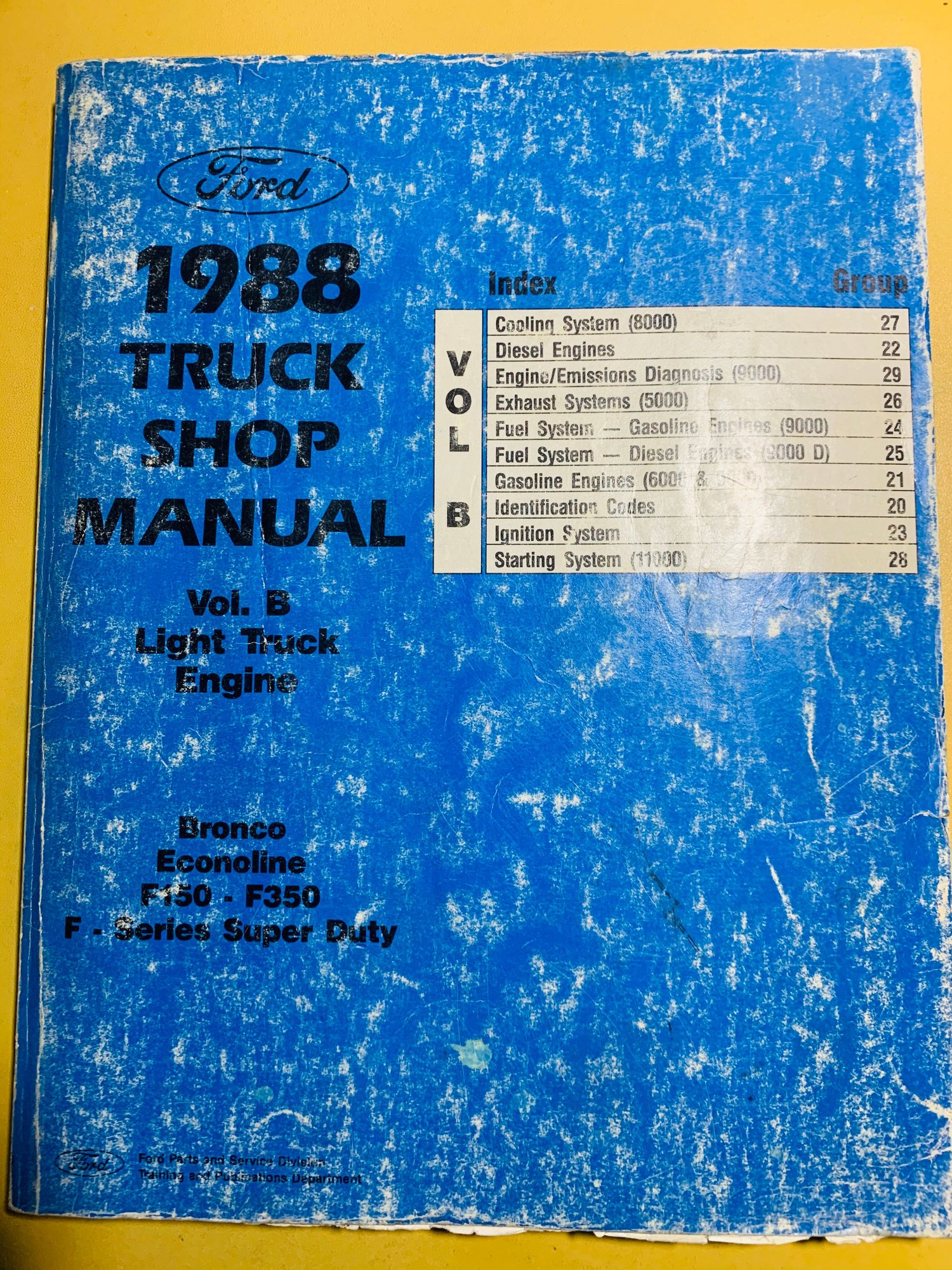1988 Ford Truck Shop Manuals (seven manuals) FREE Ford Truck