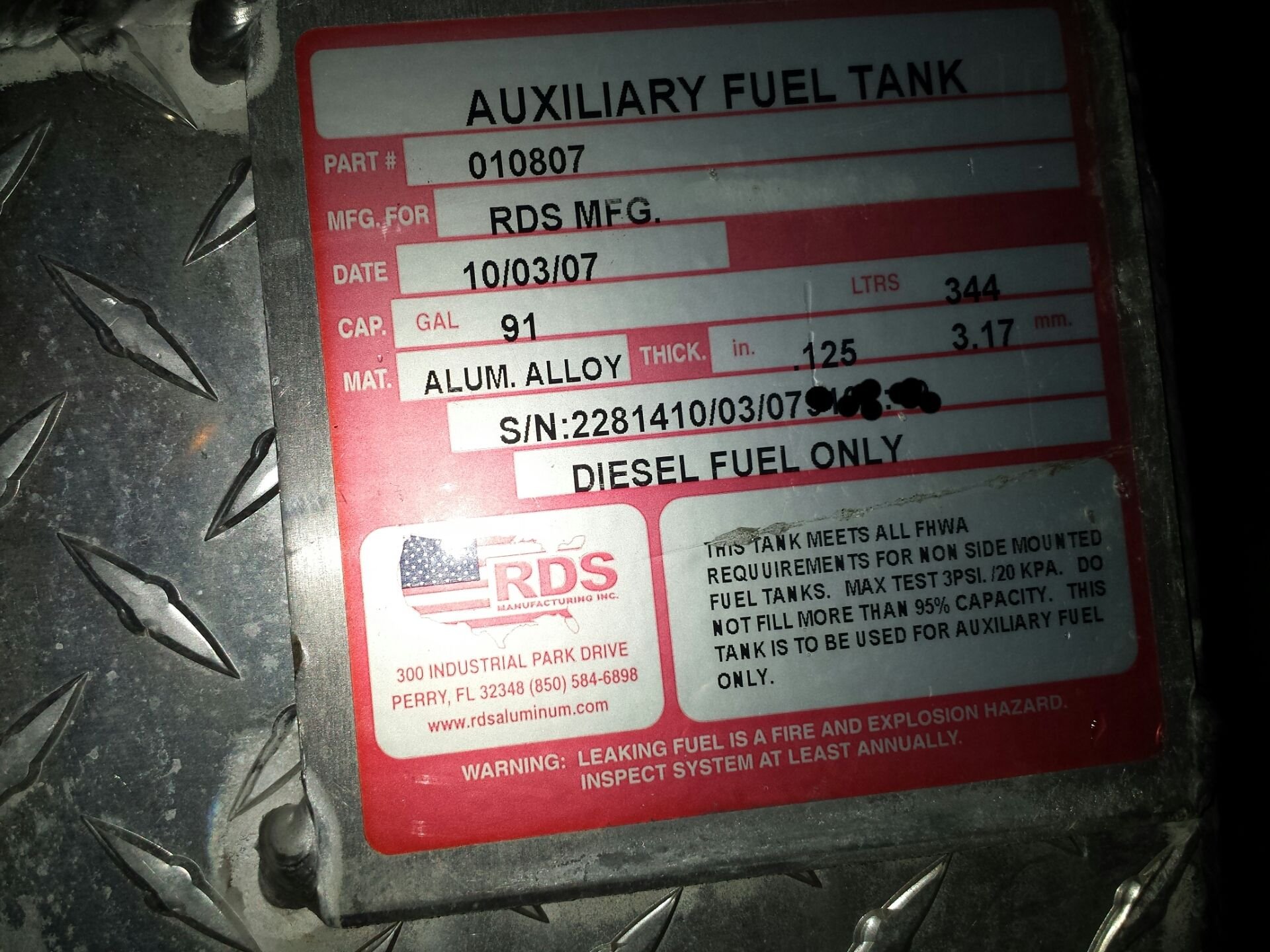 What size auxiliary fuel tank do you have? Page 2 Ford Truck