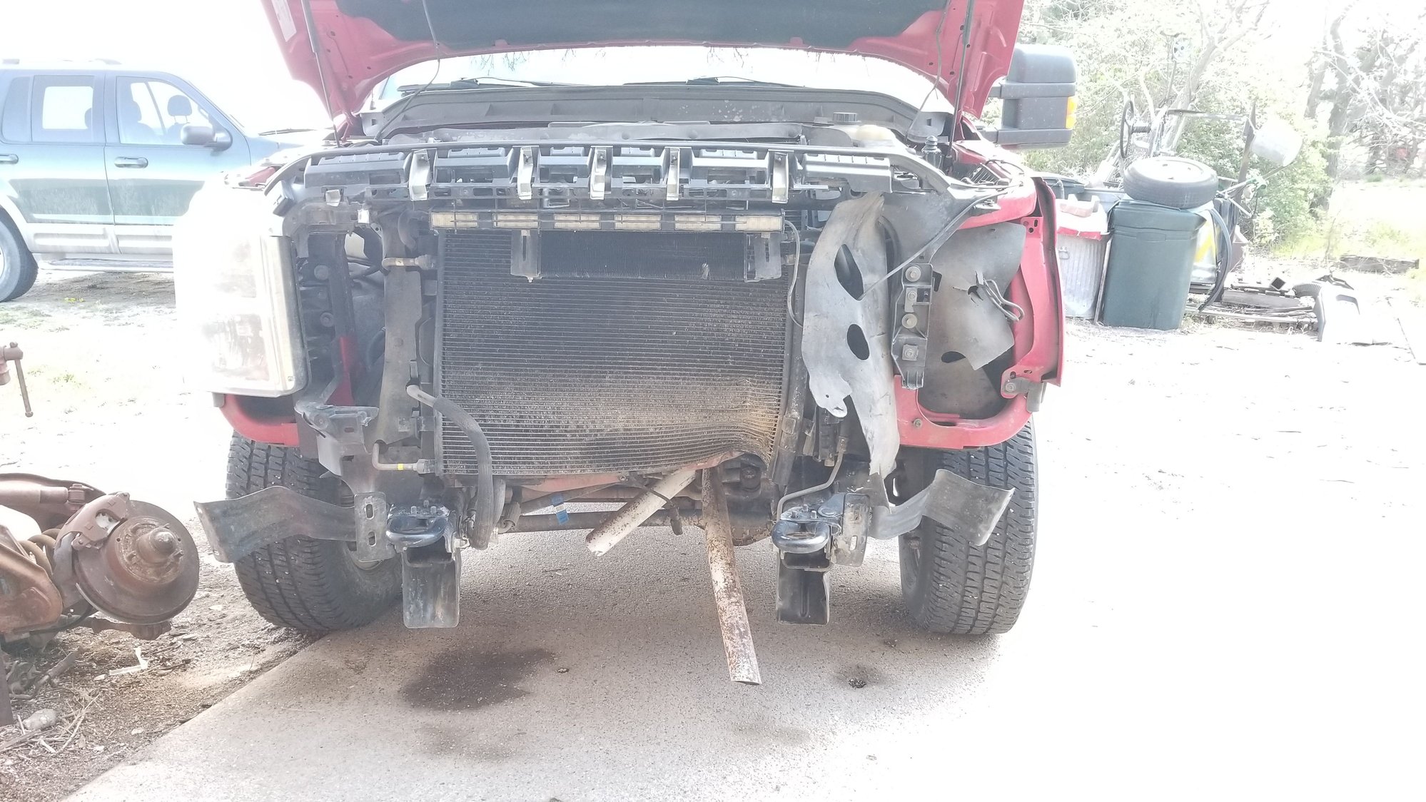 Radiator support removal and replacement