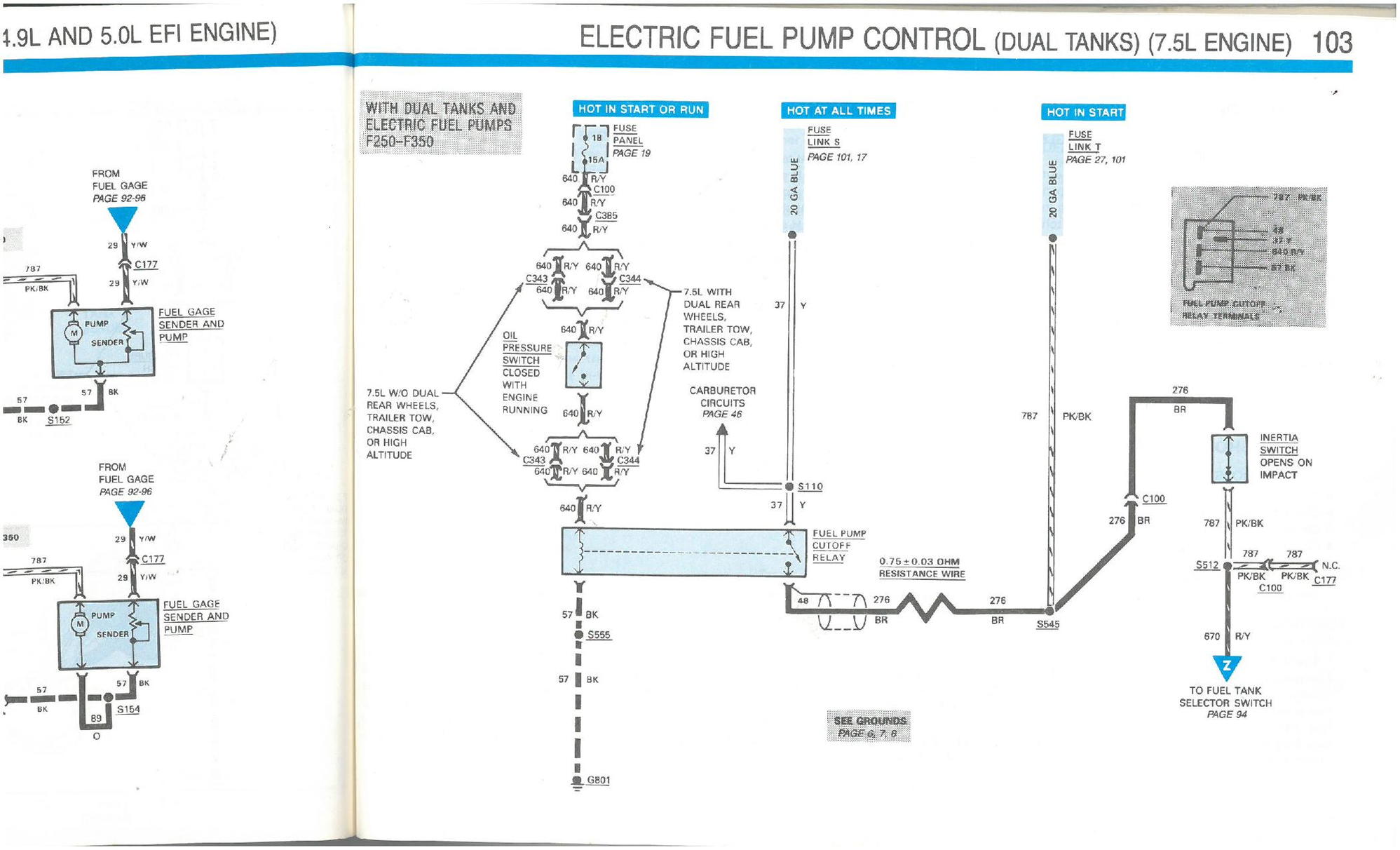 1987 F250 7.5L dual tank switch issue - Ford Truck Enthusiasts Forums