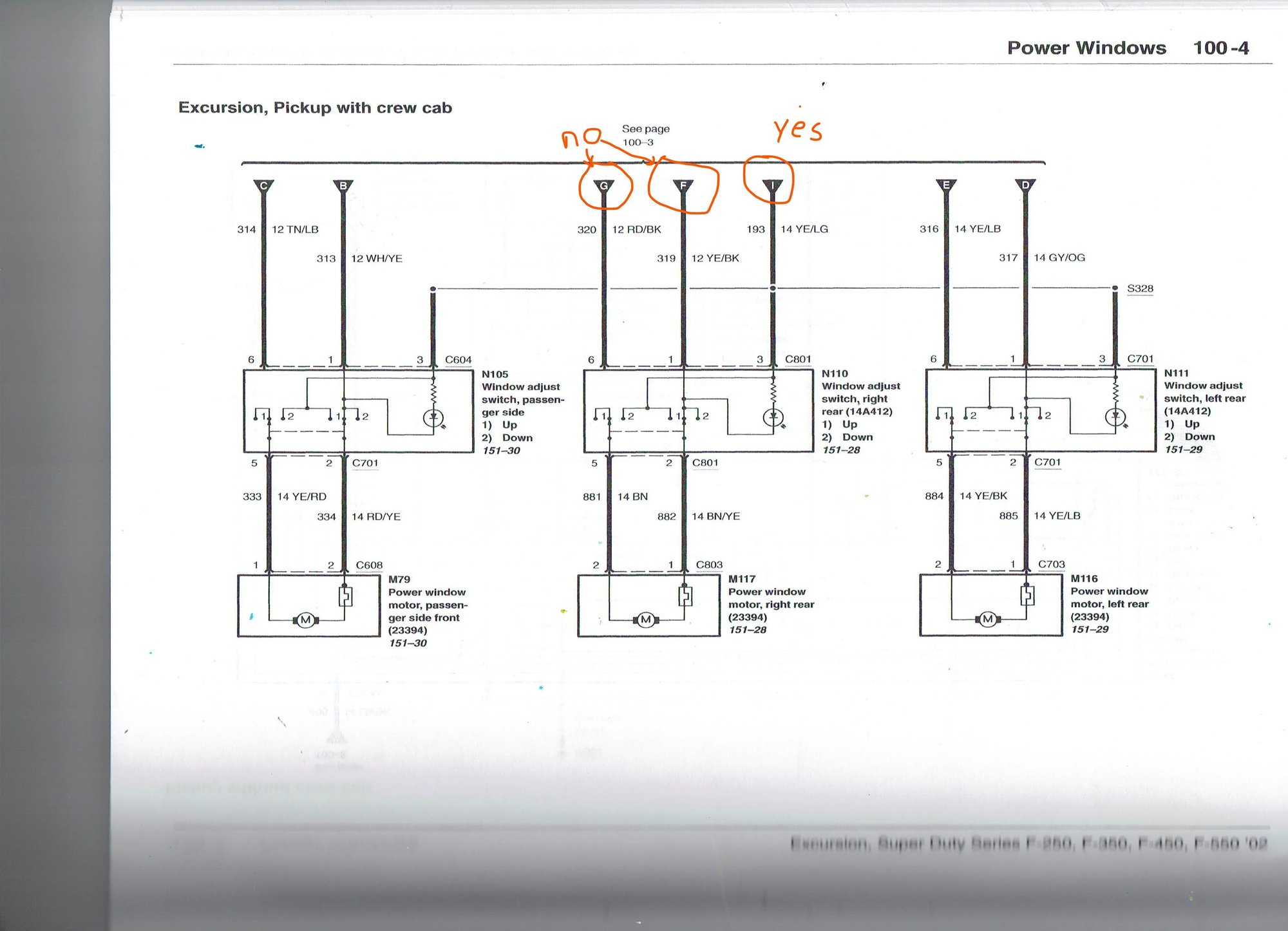 Excursion door window wiring question - Ford Truck Enthusiasts Forums