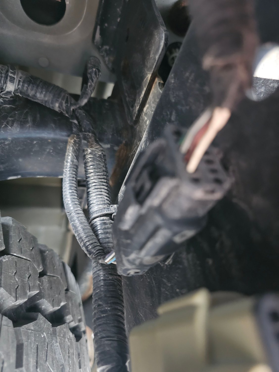 Passenger side frame rail