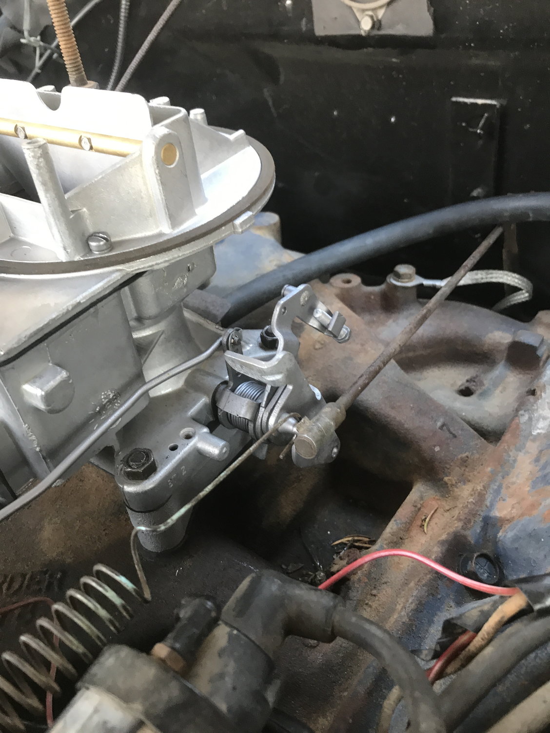 throttle return spring mount on carb ford truck enthusiasts forums throttle return spring mount on carb