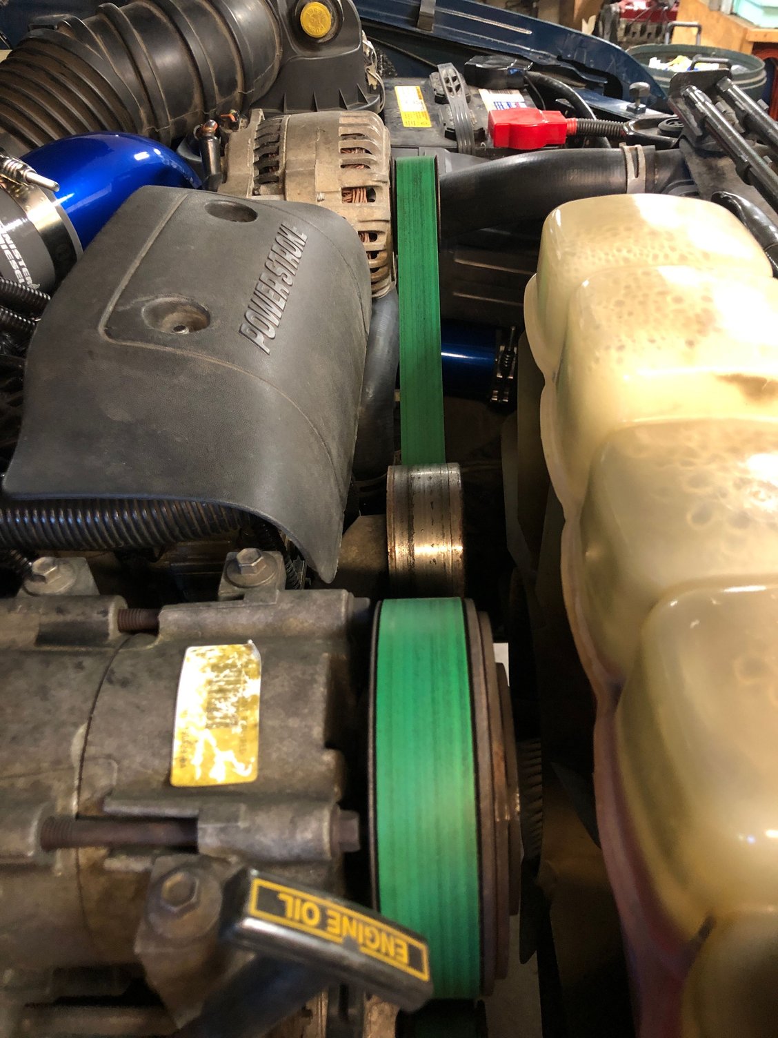Not 100% convinced this is the issue but there is some streaking on the belt so it is plausible. Also noted that with the AC off it was less noticeable. 
