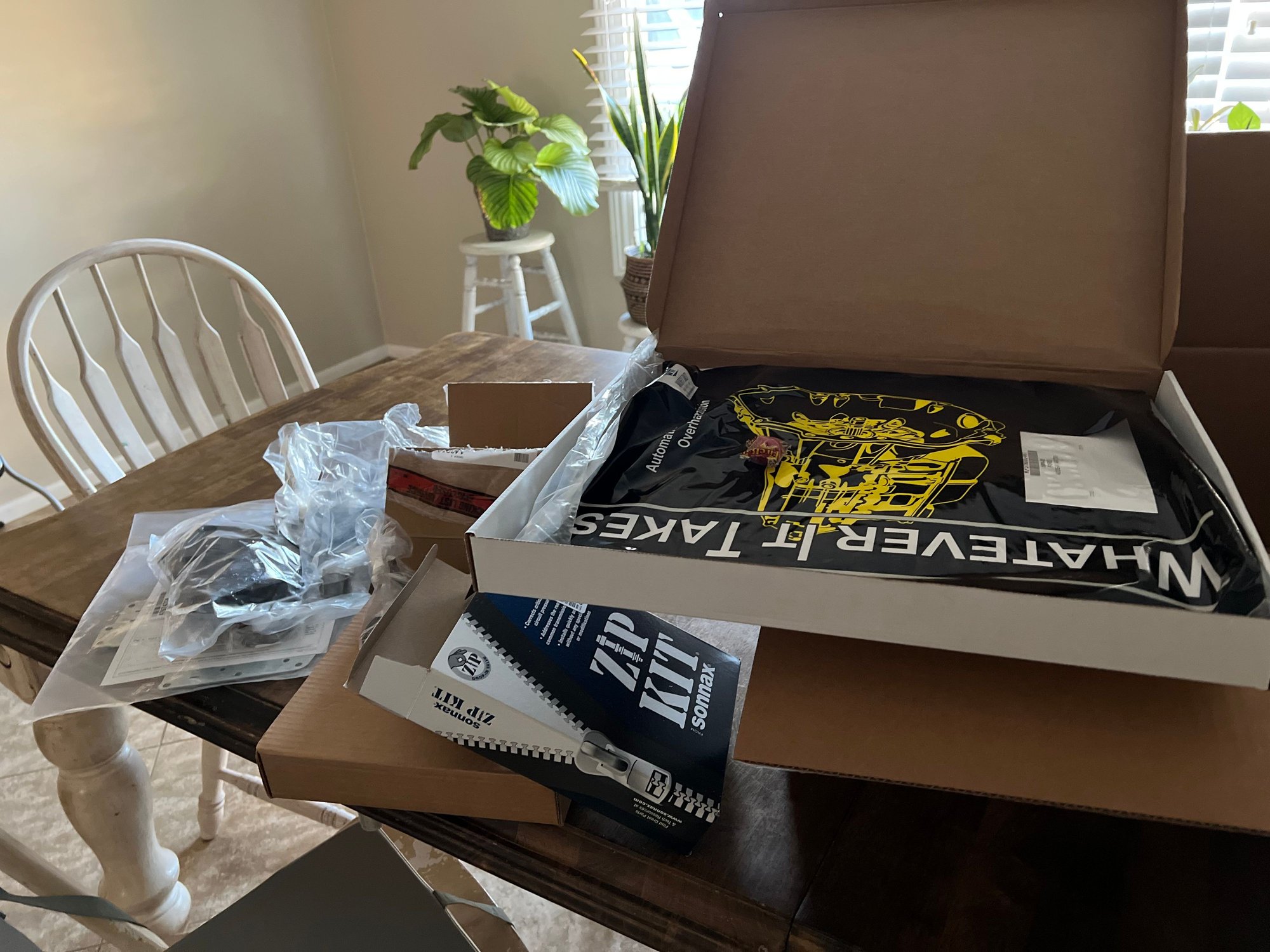 When I received the parts
