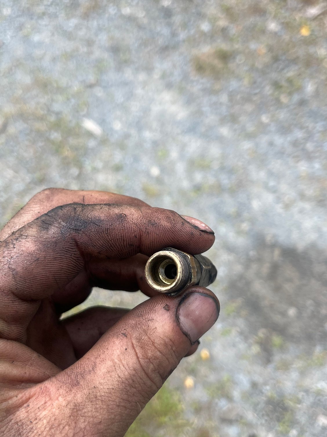 Line side of fitting taken off the head 