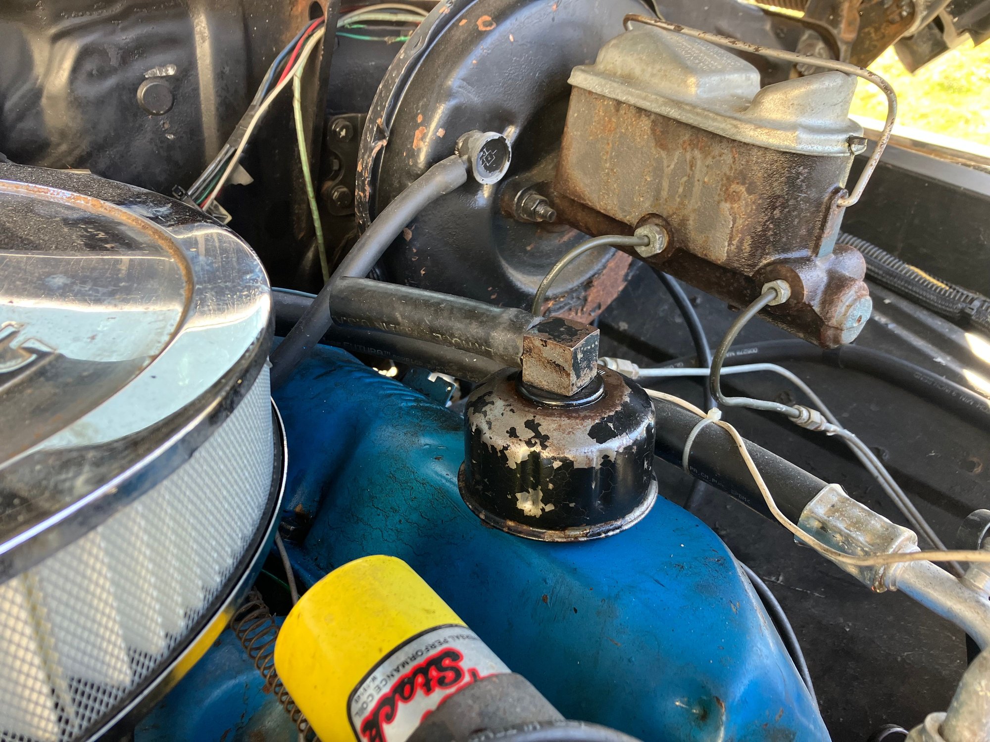 As received: oil breathers and hoses