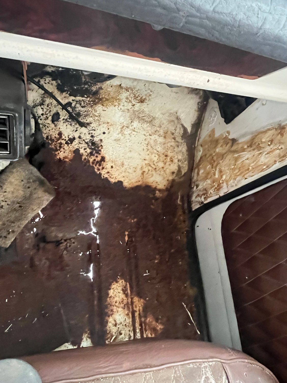 This WAS the passenger side floor. 