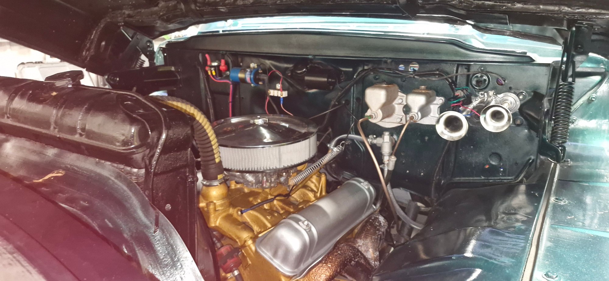 View of engine bay