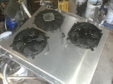 I have 4 fans but ill try 2 first then if need be ill add more.  95 amp alternator would probaly not like 4 fans 