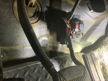 The red wire with the light blue stripe from the connector from the harness I put back to the original state see the blue wire in the background that’s what the cut wire was attached to