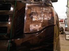 Headlight with new Amber LED installed