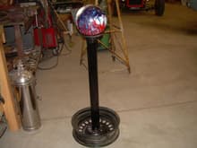 Bowling ball on a stand